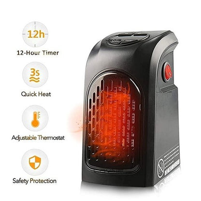 Handy Heater for Home, Office, Camper LED Screen 400 Watts Portable Wall