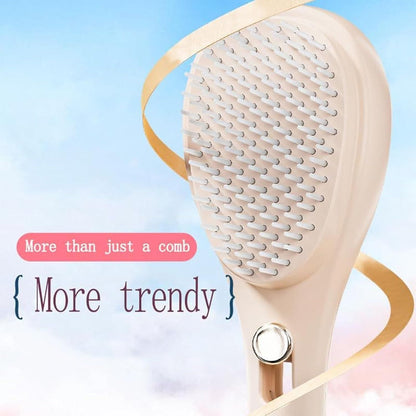 WISHCARTS Self-Cleaning New Big Size Self Cleaning Hairbrush,2 in 1 Comb