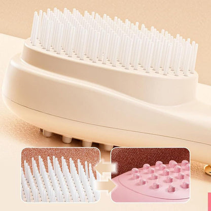 WISHCARTS Self-Cleaning New Big Size Self Cleaning Hairbrush,2 in 1 Comb