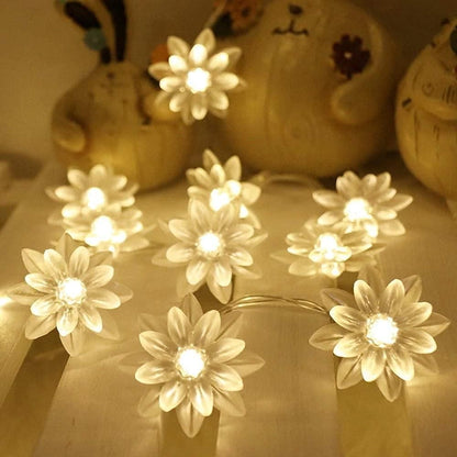 16 Led Lotus Flower Decoration Lights, 3 Meters